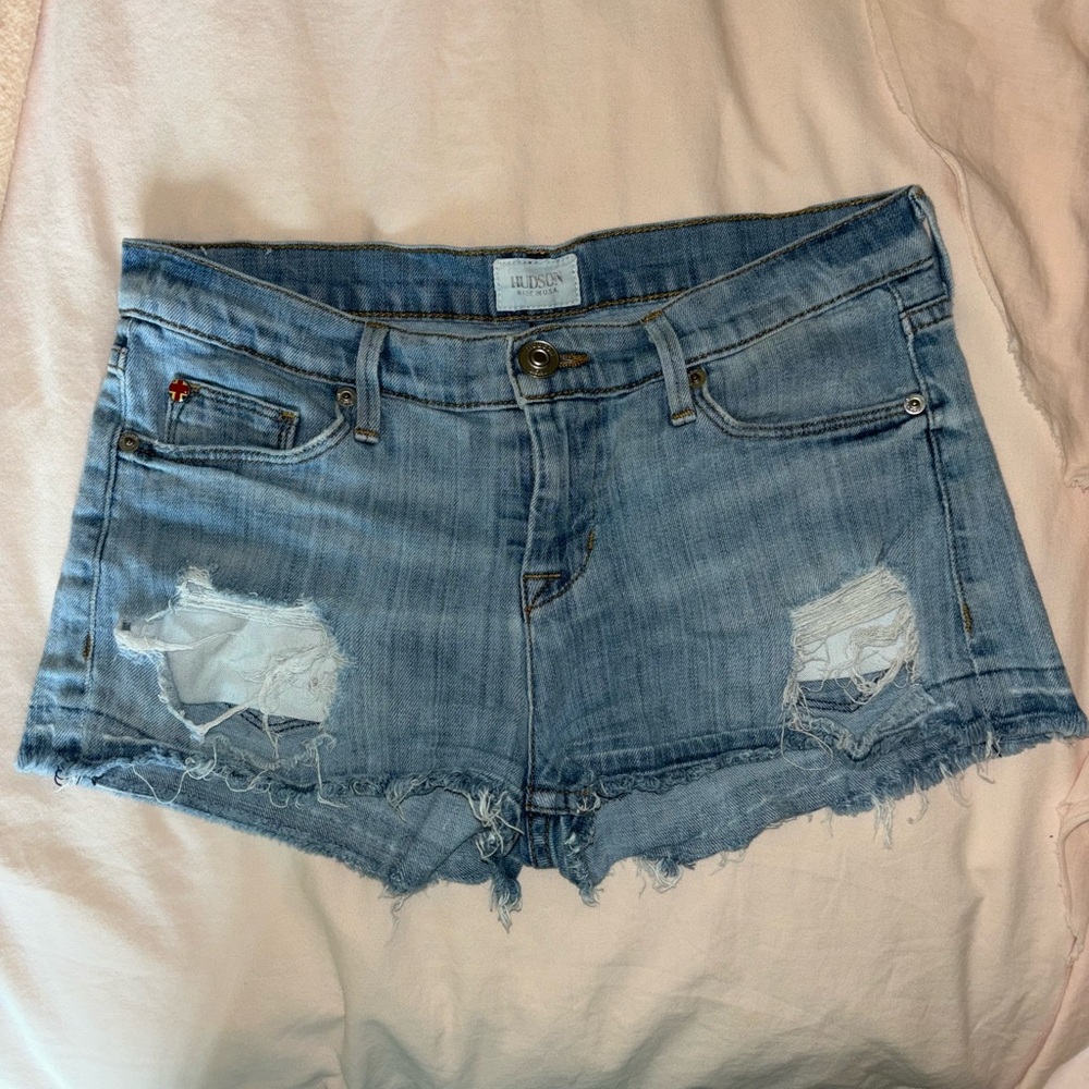 Hudson Amber Fray Hem Jean Shorts